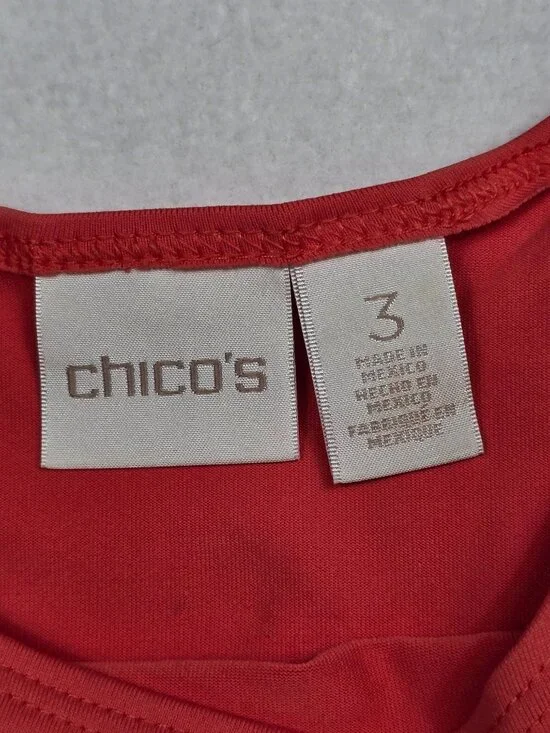 Chicos Womens Tank Tops Lot Of 4 Size 3 XL Orange Blue Pink Black/White Dot - Picture 8 of 14